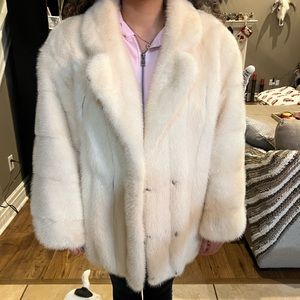 100% genuine reversible, blush mink coat.